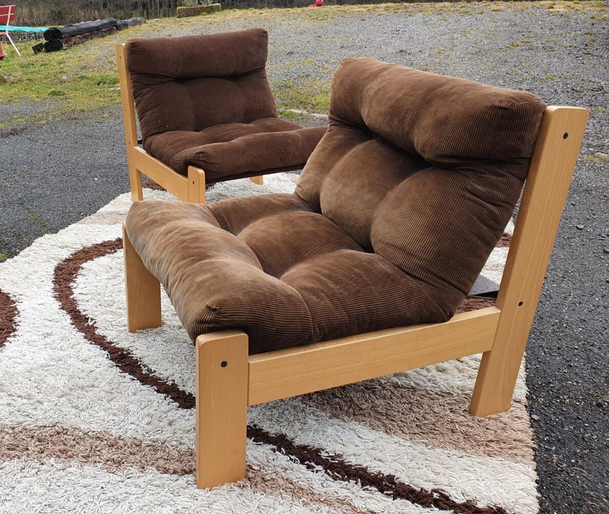 Vintage velvet heater brown year 1970