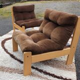 Vintage velvet heater brown year 1970