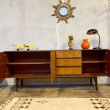 Vintage sideboard with metal legs