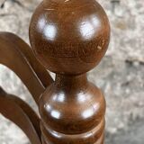 Wood & straw fireplace chair mountain chalet country cottage no dudouyt 60's