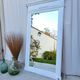 Old matt white mirror