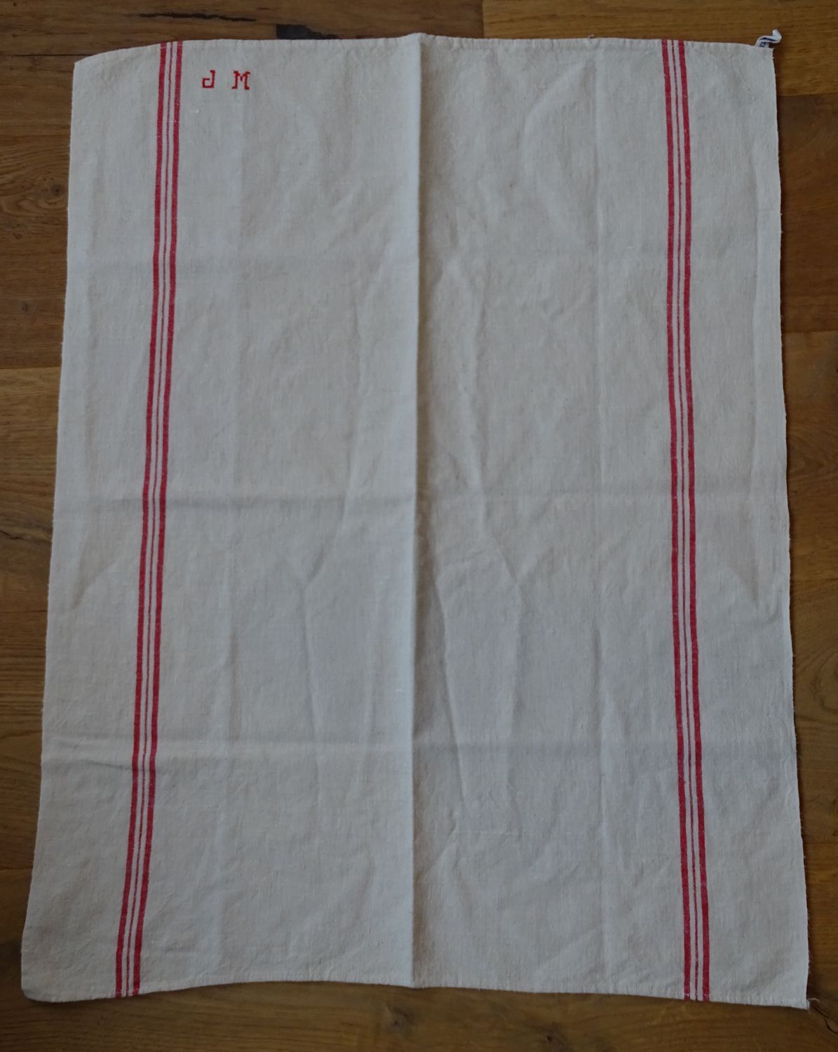 An ancient cloth in JM monogrammed cotton - Paper towel - 1930