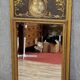 Louis XVI style trumeau mirror in wood and gilded stucco circa 1880