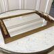 Art deco mirror top in wood and brass gilded 30s