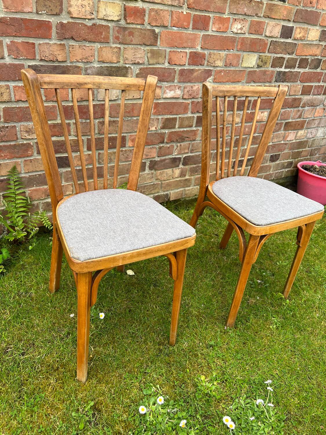 Pair of vintage Baumann bistro chairs