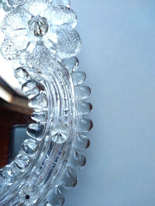 Mirror opposite main Venetian murano 17x32cm