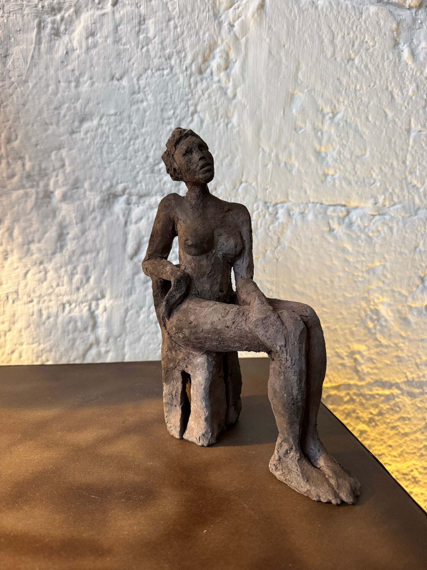 Sculpture étude d’un nu céramique raku