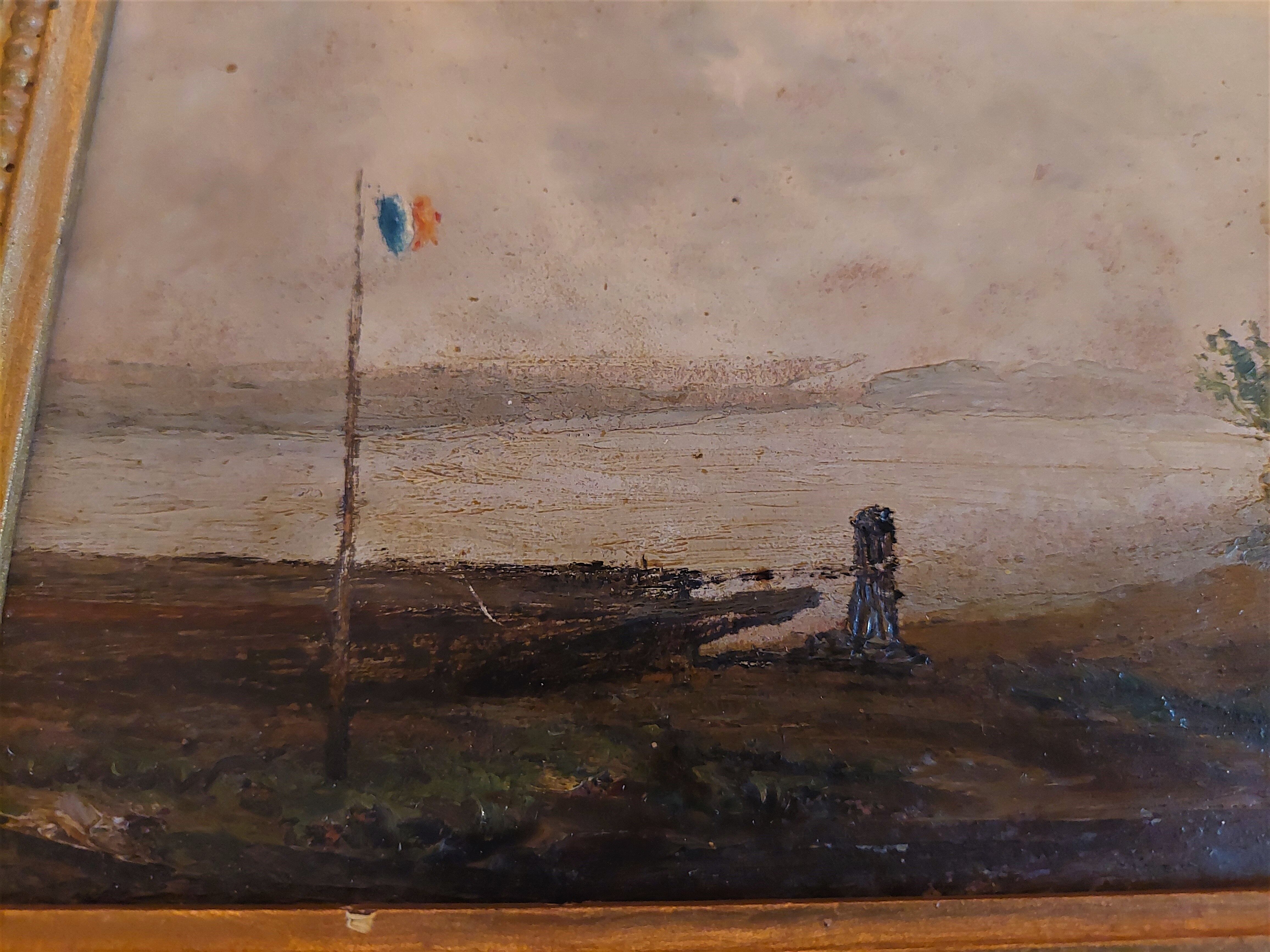 Oil painting on marine panel