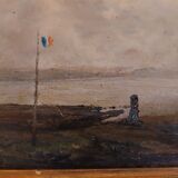 Oil painting on marine panel