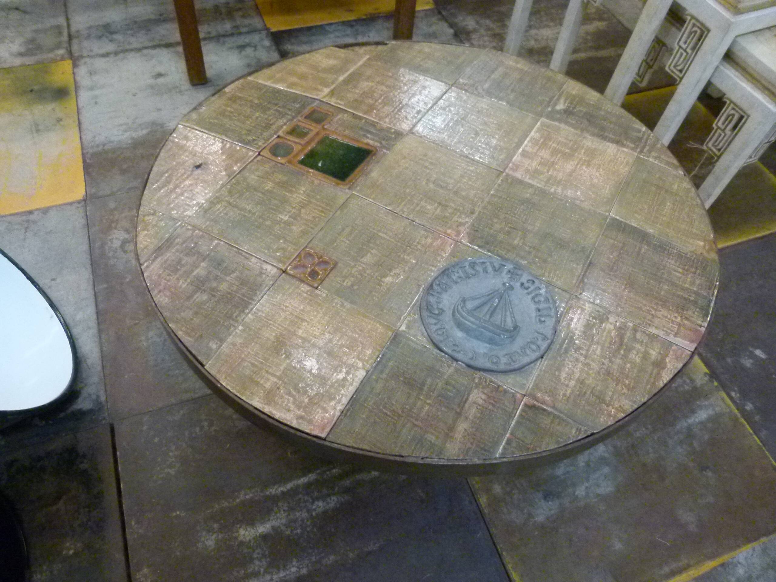 Vallauris ceramic coffee table