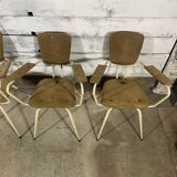 Series of 4 vintage armchairs