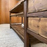 XL central island workbench oak