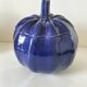 Large vintage soup tureen in glazed ultramarine ceramic