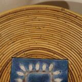 Rattan coffee table attributed Audoux Minnet