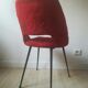 Chaise tonneau vintage moumoute