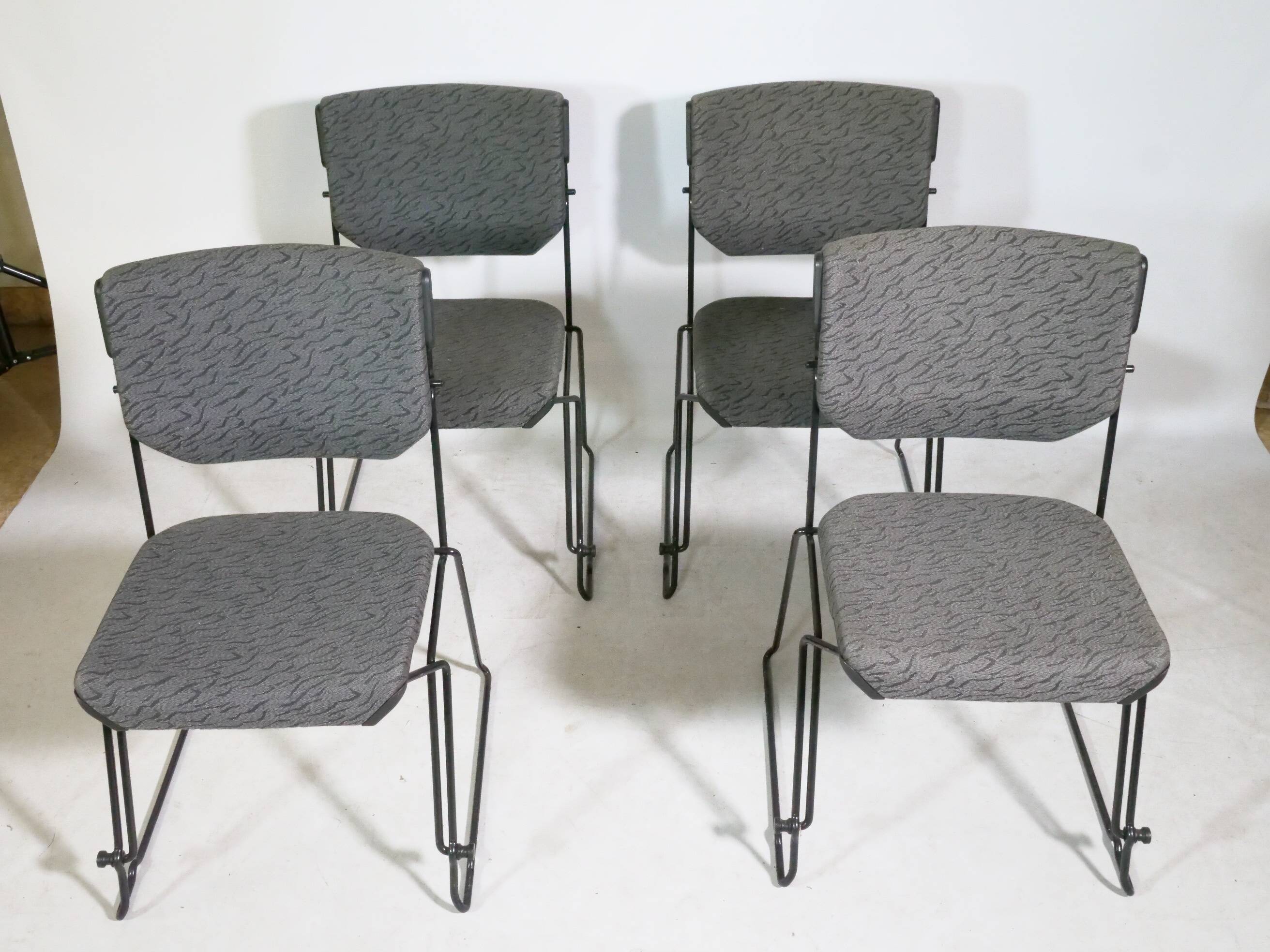 Mid-Century Stackable Chairs by Albert Stoll for Giroflex, Set of 4, 1980s