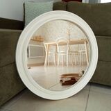 Vintage round resin mirror from the 60s/70s