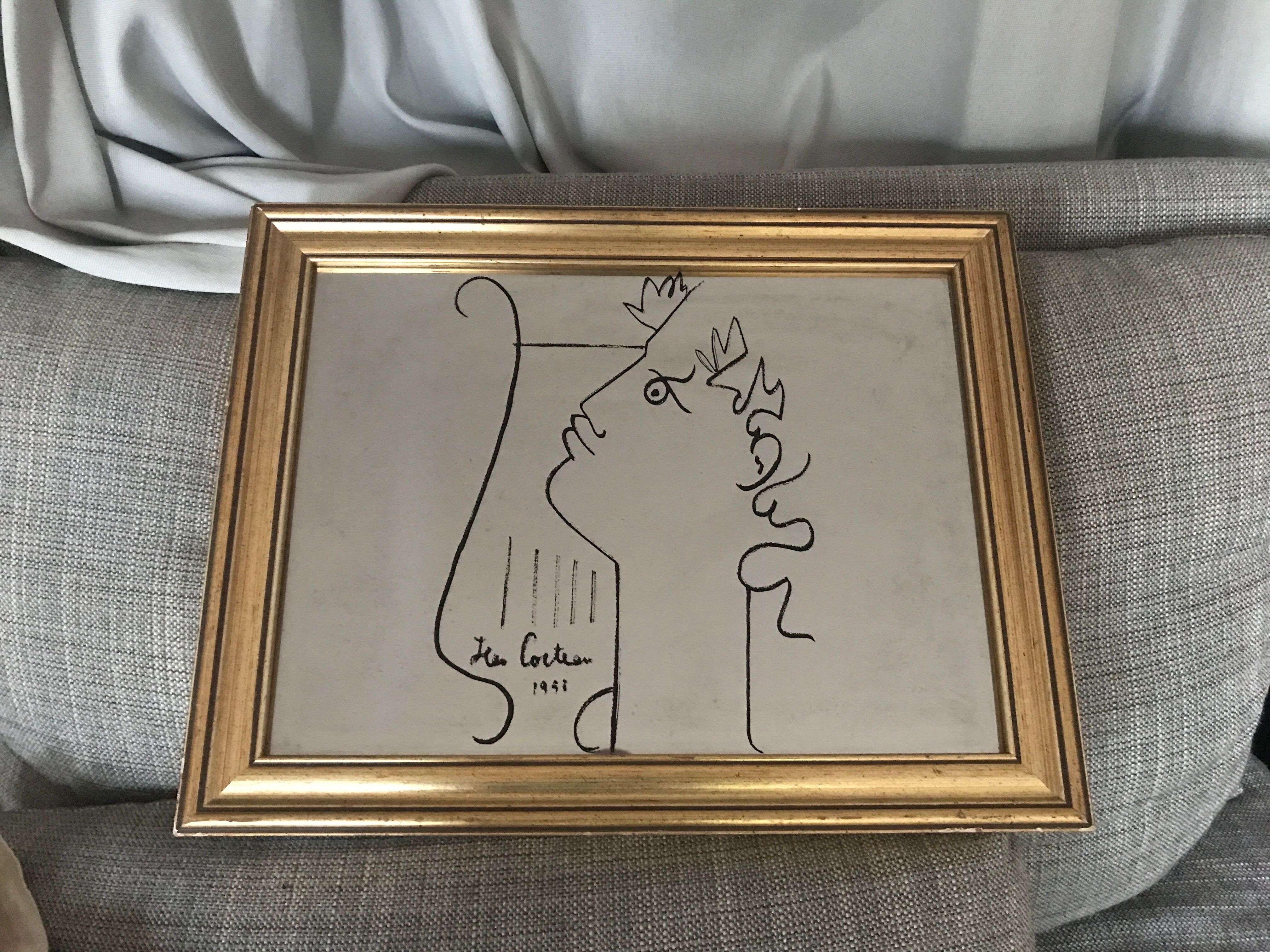 Miroir illustré du profil d'Orphée, Jean Cocteau