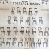 Suite of 4 viennese bistro chairs in bentwood 1900