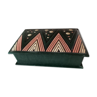 Boîte coffret motifs géométriques Vintage