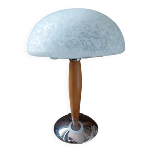 Lampe chevet champignon base métal
