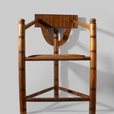 Swedish Carved Oak Monk Chair, 1930s