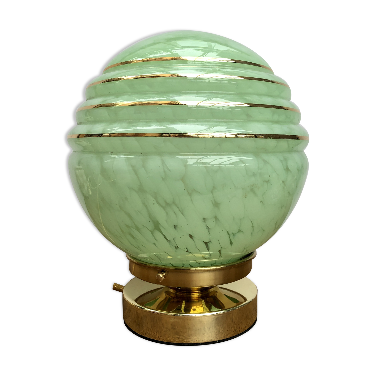 Clichy mint glass hanging lamp