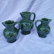 3 antique wine jugs