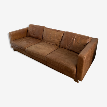 Leather sofa 3 places