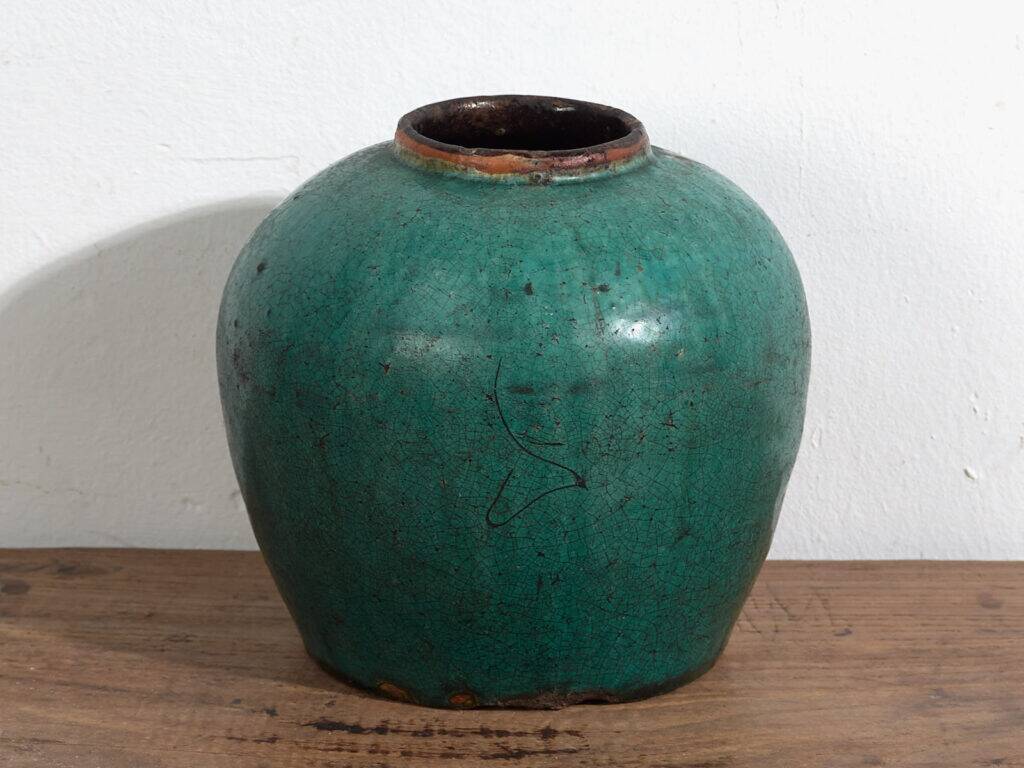 Antique turquoise green vase (circa 1820) #32
