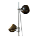 Lampadaire globe oculaire marron de style spatial du milieu du siècle