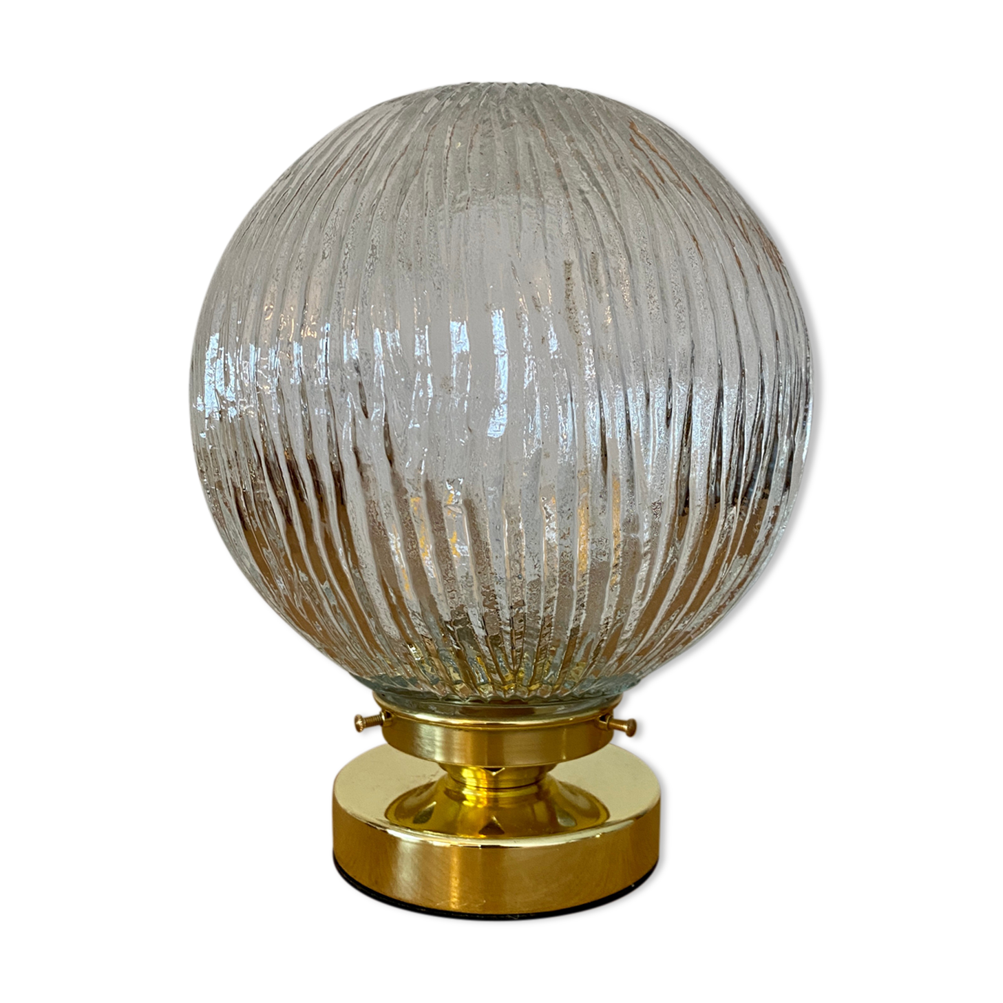 Vintage glass globe table lamp