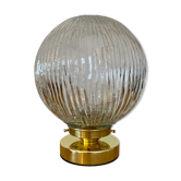 Vintage glass globe table lamp