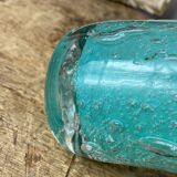 Tubular bubble glass vase