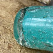 Vase tubulaire en verre bullé