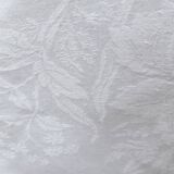 Old damask tablecloth 1m65 x 2m40 in white linen