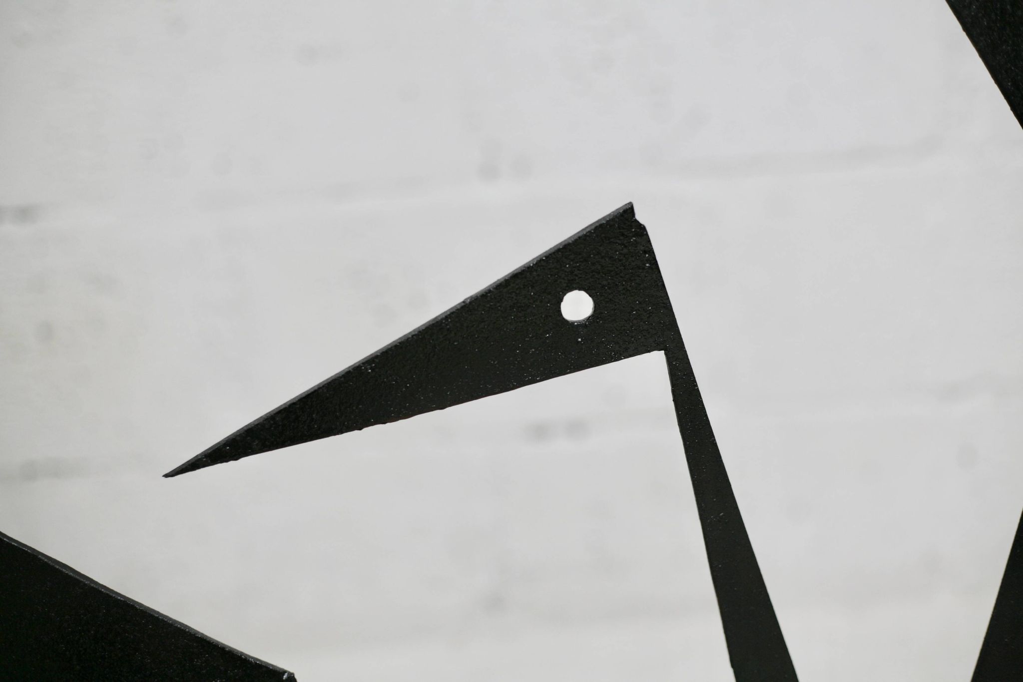 Steel sculpture, black, 1970s.