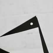Steel sculpture, black, 1970s.