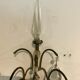 Pair of wall lamps bronze basket and grapevines XX century