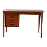Scandinavian teak desk with three drawers, 1950s/60s