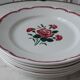 Set of 6 flat plates Badonviller 30s