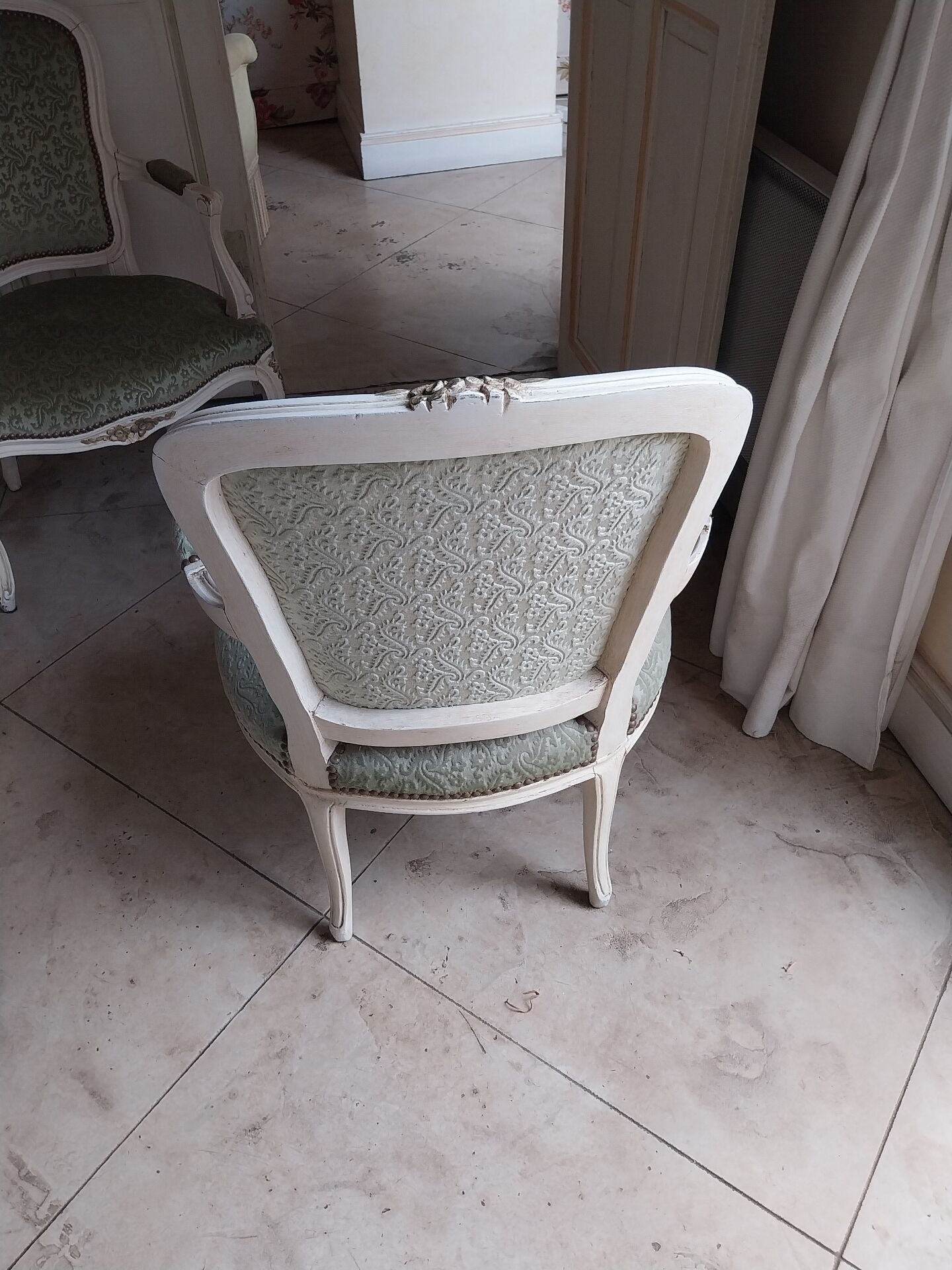 2 fauteuil cabriolet style Louis XV