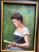 Oil on canvas 19me the reader in the garden