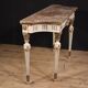 Italian lacquered Louis XVI-style console table with marble top