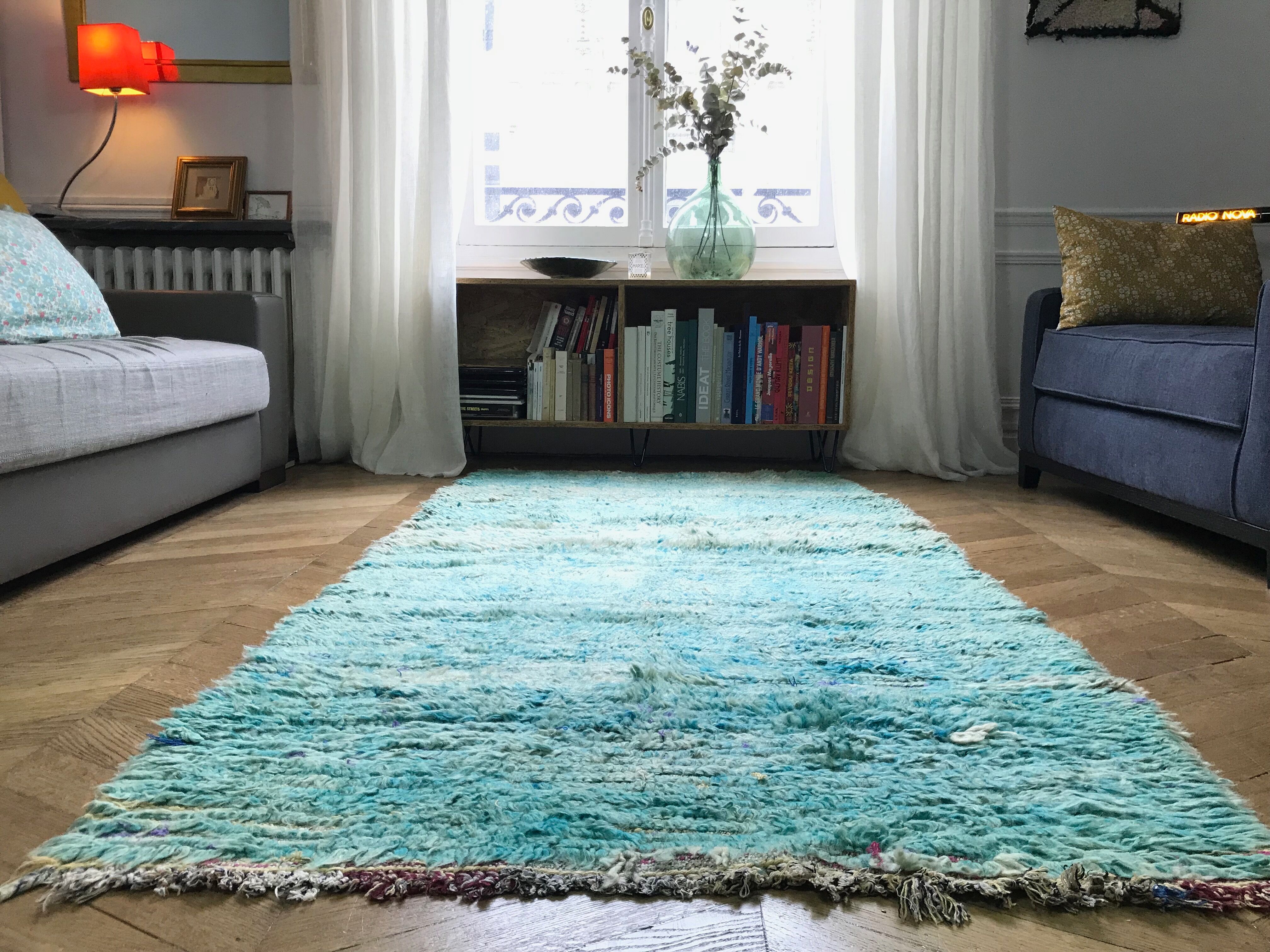 Green boujaad carpet 110x220cm