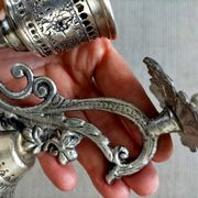 Two-arm metal candlestick