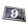 Enamelled street number plate