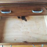 Art Deco chest of drawers in solid walnut