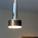 Space age pendant lamp, glass and chrome for staff, germany 1970