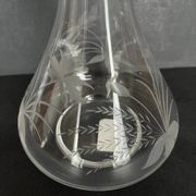 Etched glass carafe